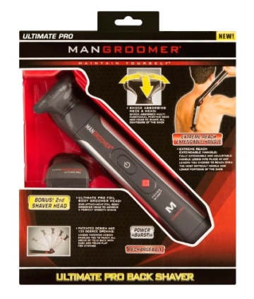 MANGROOMER Ultimate Pro Back Shaver with 2 Shock Absorber Flex Heads, Power Hinge, Extreme Reach Handle and Power Burst by Mangroomer (Marut Enterprises, LLC) - 25