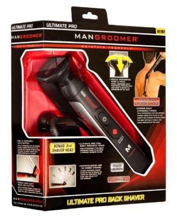 MANGROOMER Ultimate Pro Back Shaver with 2 Shock Absorber Flex Heads, Power Hinge, Extreme Reach Handle and Power Burst by Mangroomer (Marut Enterprises, LLC) - 27