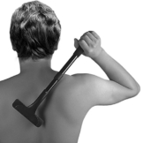Rückenrasierer mit 2 Ersatzklingen- Rückenhaare selber entfernen mit langem Griff - Behaarten Rücken rasieren mit extrabreiter Klinge 14.4 Zoll bis zu 19.5 Zoll verstellbar– Gründliche Rückenenthaarung durch hochwertige Edelstahl Rasierklingen (Verstellbarer Rückenrasierer) - 1